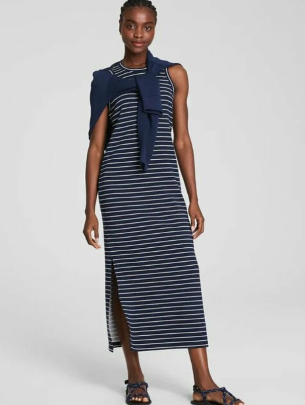 Spanx AirEssentials Sleeveless Striped Maxi Dress